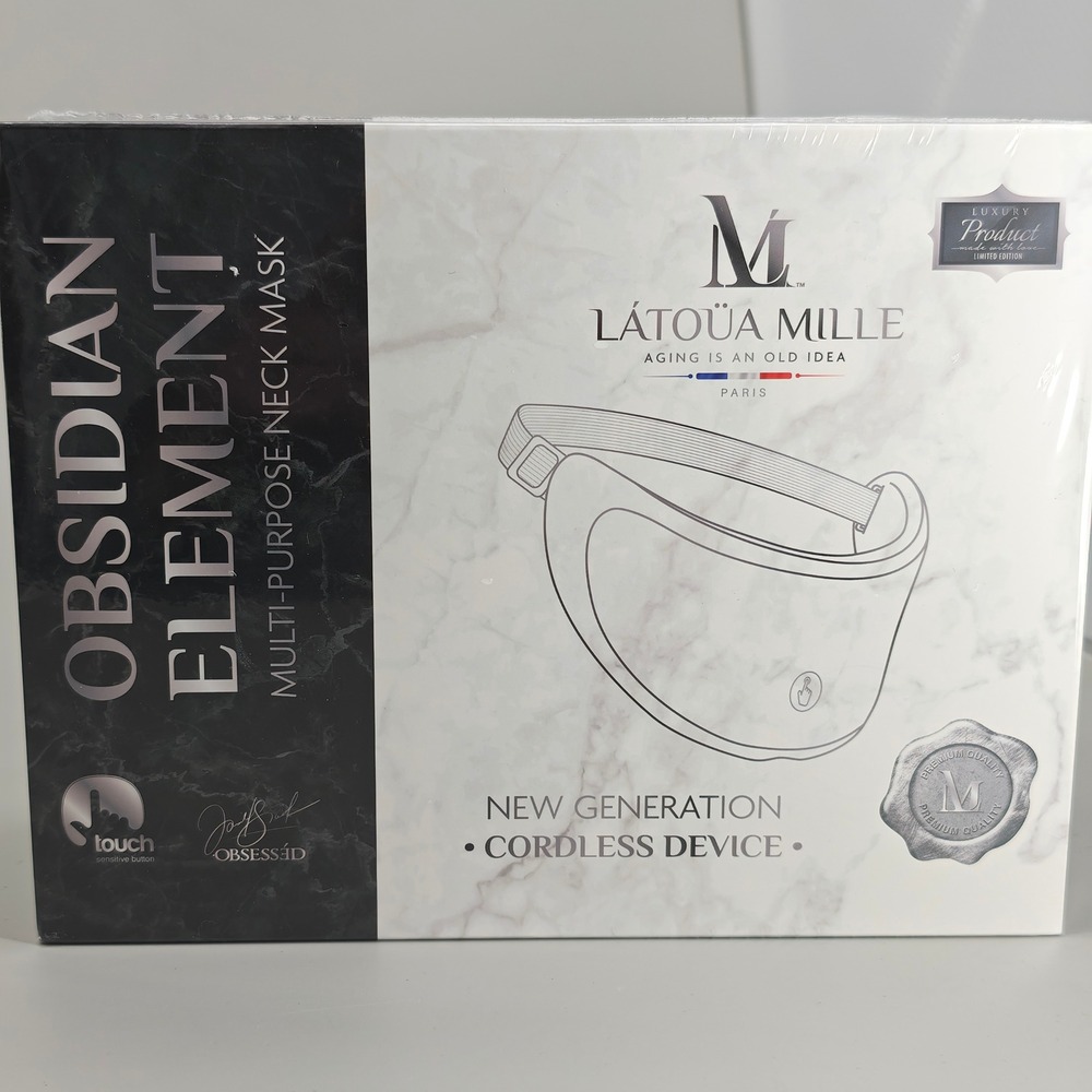Latoua Mille Obsidian Element Multi-Purpose LED Neck Mask Cordless Device New - Picture 2 of 8